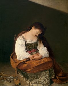 The Penitent Mary Magdalene, 1596-97 by Michelangelo Merisi Caravaggio